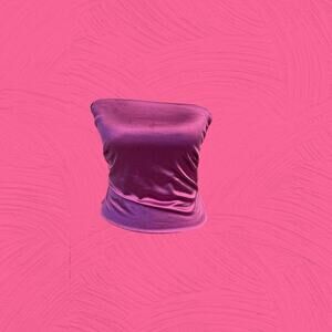 Purple metallic party top